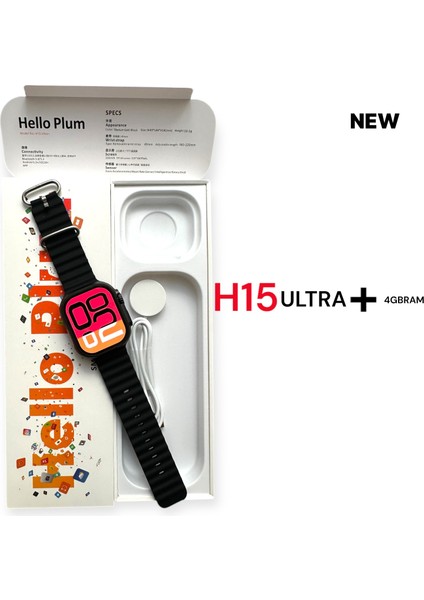 Hello Plum H15 Ultra Plus Akıllı Saat 49MM 4gb Şık Tasarım Yepyeni Özellikler