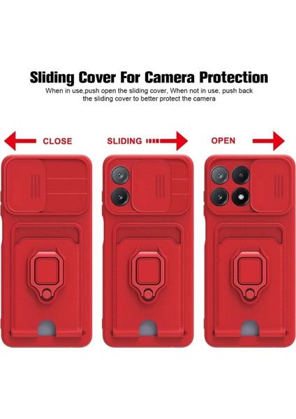 Xiaomi Mi 14T Pro Kılıf Kamera Korumalı Yüzüklü Sürgülü Lens Kızaklı Kartvizitli Cüzdanlı Ip Askılı Renkli Silikon Kartlıklı modelleri