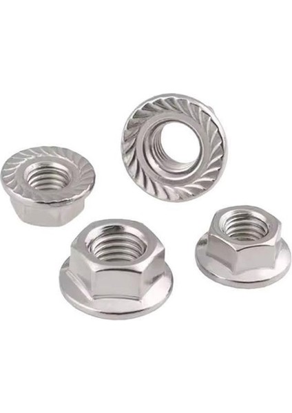 M5 Flanşlı Çelik Somun Din 6923 Altı Köşe 20 Adet