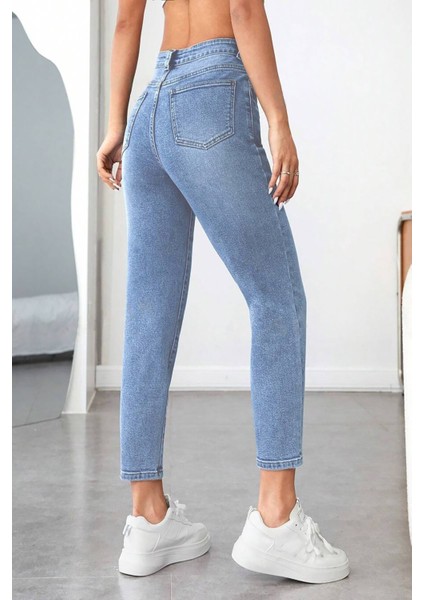 Kadın Yüksek Bel Soho Boyfriend Jean C599 fırsatları