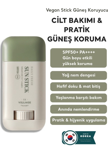 Daily Fresh Sun Stick SPF50+ PA++++ 20g - Vegan Stick Güneş Koruyucu