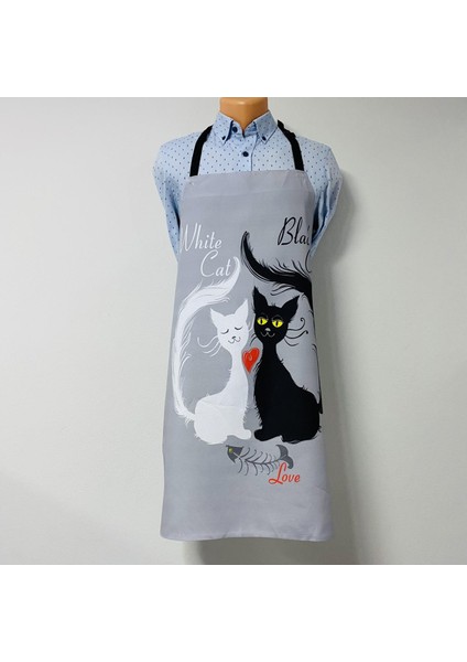 Paredora White Cat Black Cat Mutfak Önlüğü