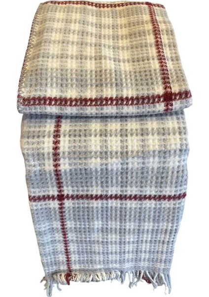 Yumuşak Ekoseli Battaniye, Gri, 130x170 cm, Rahat ve Şık Tasarım