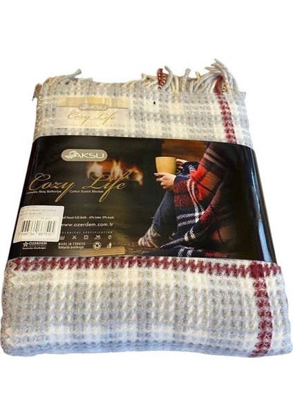 Yumuşak Ekoseli Battaniye, Gri, 130x170 cm, Rahat ve Şık Tasarım modelleri