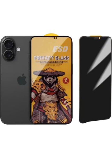 iPhone 16 Anti-Static 3D Privacy Hayalet Toz Tutmayan Kırılmaz Ekran Koruyucu