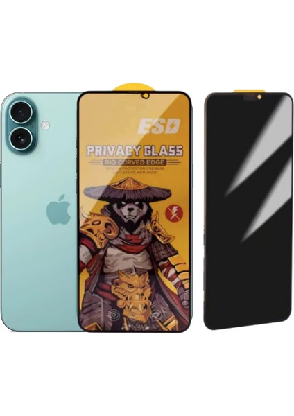 iPhone 16 Plus Anti-Static 3D Privacy Hayalet Toz Tutmayan Kırılmaz Ekran Koruyucu