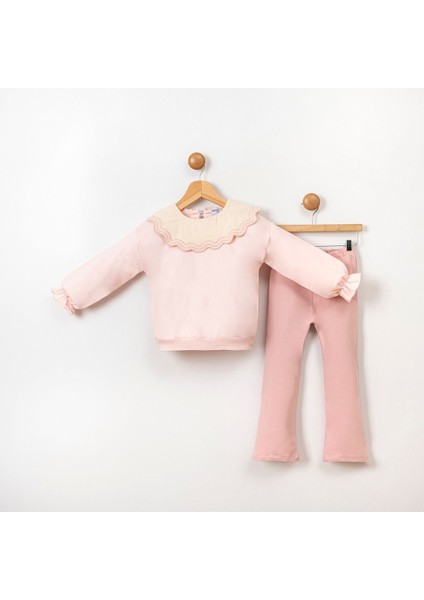 Kız Çocuk Nakış Yakalı Alt-Üst Takım