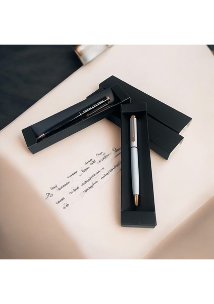 2'li Set Sevgiliye Özel Tasarım Model Metal Tükenmez Kalem Hediye Kutulu - Kişiye Özel Isimli modelleri