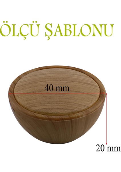 Polimer Düğme Kulp Dışbükey - Ceviz - Dolap Mobilya Mutfak Dolabı Çekmece Kulbu modelleri