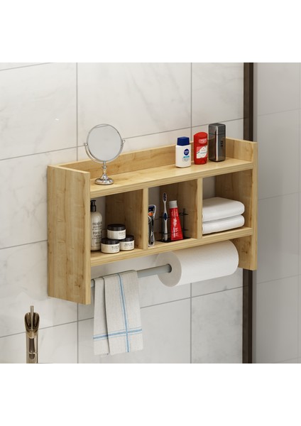 Asya Askılı Duvar Rafı Safir Meşe fırsatları