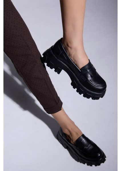 Karrie Hakiki Deri Kadın Loafer modelleri