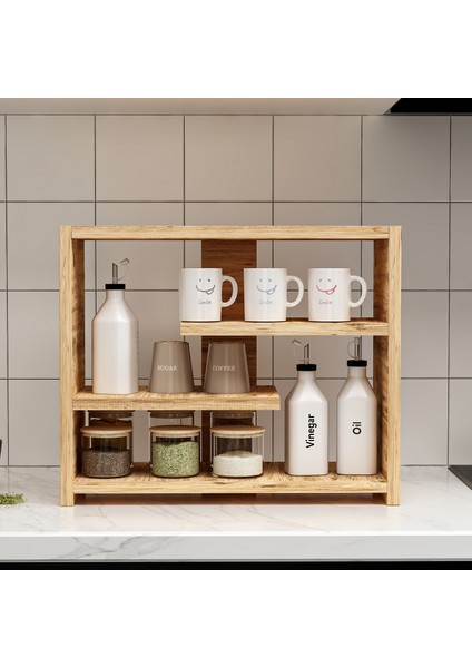 Gupse Raf Atlantik Çam, Mutfak Rafı, Ev Dekorasyon