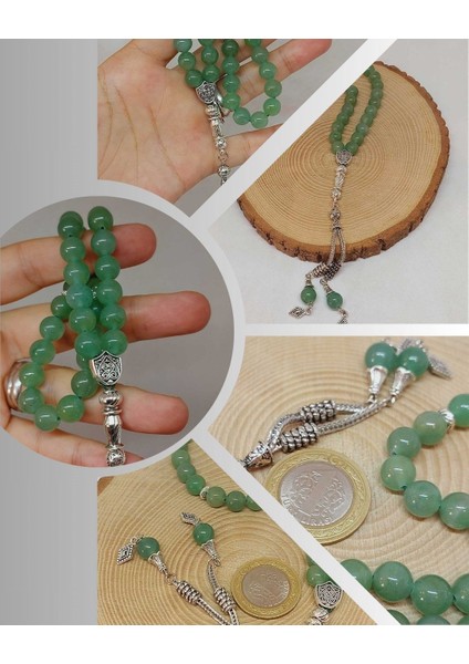 Aventurin Taşı Açık Renk Tesbih 33LÜK 8mm (17605)