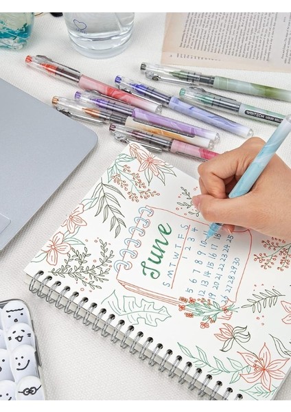 - Liquid Rollerball Pen 6 Renk Jel Kalem Seti - (0.5 Mm)