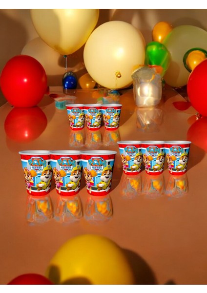 8 Adet Paw Patrol Temalı Bardak - Doğum Günü Parti ve Eğlenceli Etkinlikler Için fiyatları
