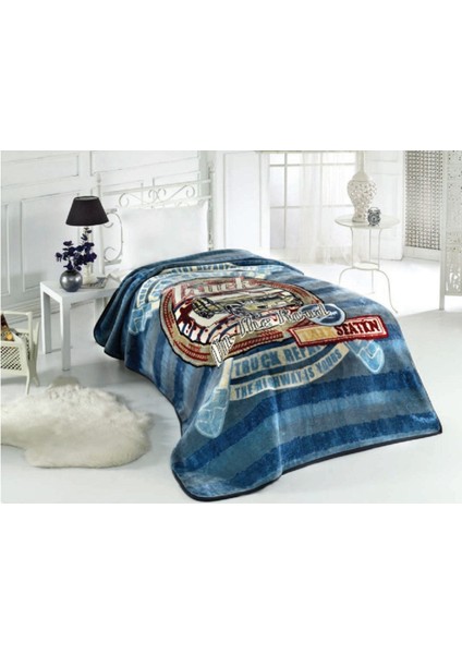 Tema Lisanslı Offroad Gri Battaniye Tek Kişilik 160X220 cm