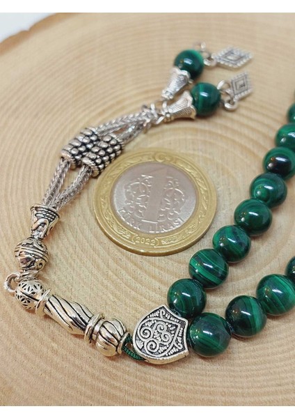 Malakit Taşı Tesbih 33LÜK 8mm (8900) modelleri