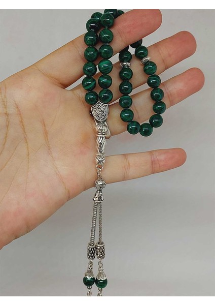 Malakit Taşı Tesbih 33LÜK 8mm (8900) indirimleri