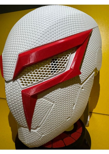 Örümcek Adam 2099 Spiderman 2099 Spider-Man 2099 Maske Mıknatıslı Plastik Maske Spider Man 2099
