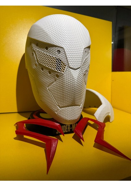 Örümcek Adam 2099 Spiderman 2099 Spider-Man 2099 Maske Mıknatıslı Plastik Maske Spider Man 2099