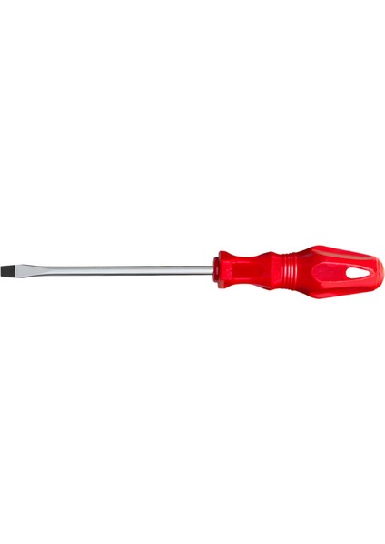 Tornavida Düz Tornavida Kırmızı Plastik Sap 6 x 100 mm