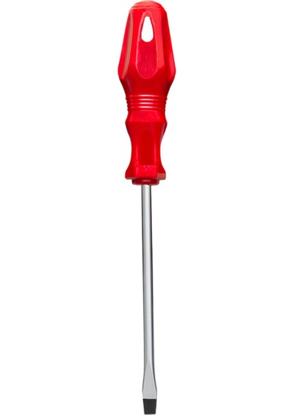 Tornavida Düz Tornavida Kırmızı Plastik Sap 6 x 100 mm