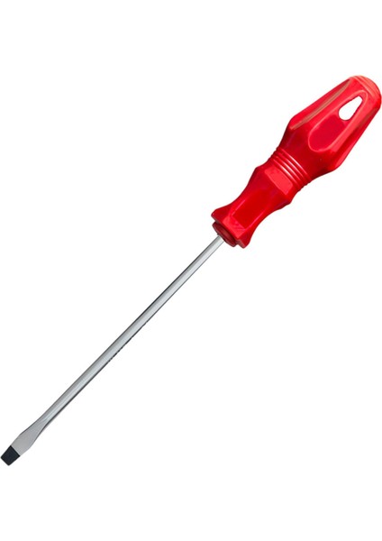 Tornavida Düz Tornavida Kırmızı Plastik Sap 5 x 150 mm