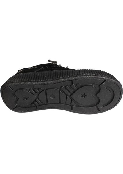 Yazkış Kadın Siyah Ten Paraşüt Kumaş Bağcığı Taşlı 3cm Kalın Taban Fashıon Spr Ayakkabı fırsatları