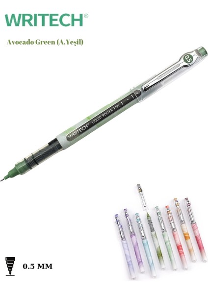 - Liquid Rollerball Pen 6 Renk Jel Kalem Seti - (0.5 Mm)