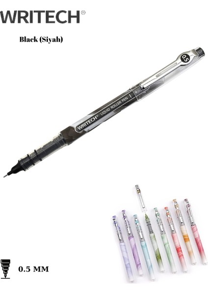- Liquid Rollerball Pen 6 Renk Jel Kalem Seti - (0.5 Mm)