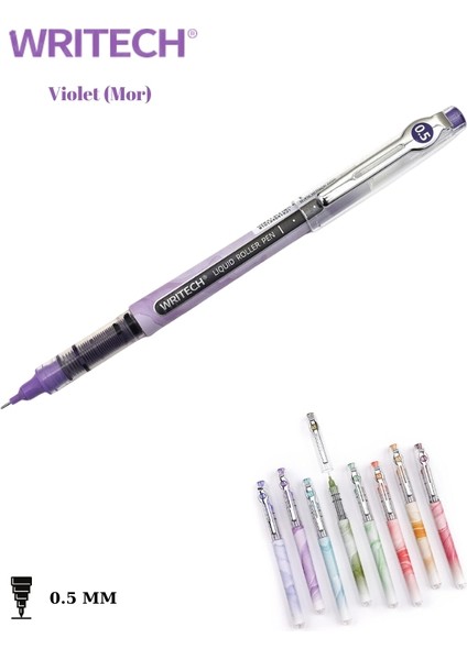 - Liquid Rollerball Pen 6 Renk Jel Kalem Seti - (0.5 Mm)