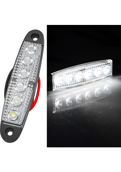 LED Sinyal Lambası Parmak LED 12V-24V 6 Ledli Su Geçirmez Etek Lamba Dorse Kamyon Için 10 cm 10 Adet fiyatları