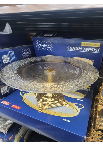 Ayaklı Cam Meyvelik/şekerlik Supla Amber