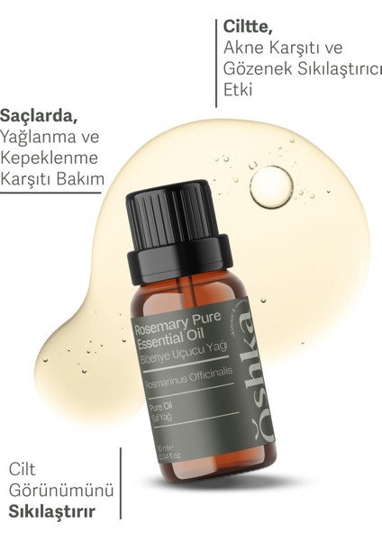 Biberiye Yağı Saf ve Doğal Uçucu Yağ (Rosemary Essential Oil) 10 ml