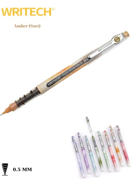 - Liquid Rollerball Pen 6 Renk Jel Kalem Seti - (0.5 Mm)