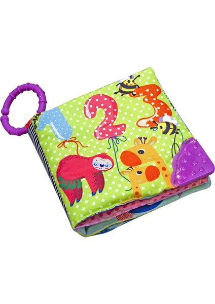 Çocuklar İçin Renkli Hayvan Desenli Dişlikli Kitap, Güvenli ve Eğlenceli Oyun Malzemesi