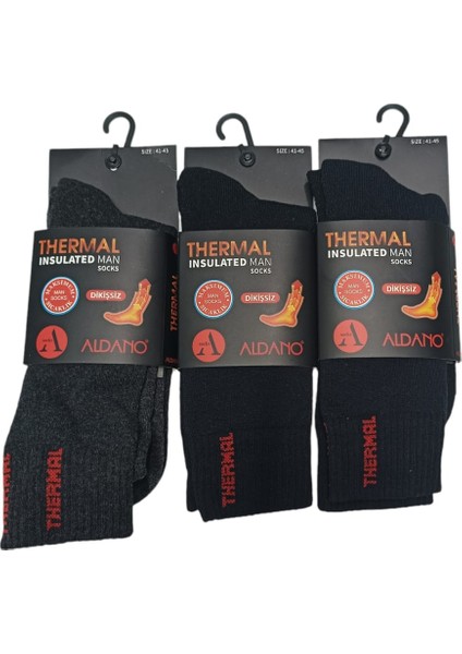 3'lü Termal Dikişsiz Insulated Socks Maksimum Sıcaklıkta Çorap 36-40 Numara