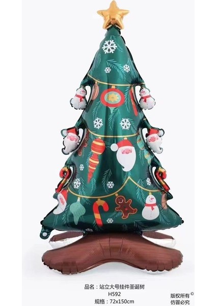 Yılbaşı Tasarımlı Ağaç Balon 150 cm