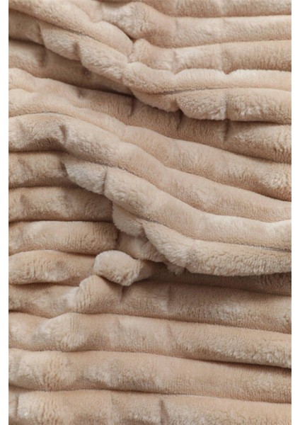 Merinos Modern Lıne Tek Kişilik 2 Parça Battaniye Seti Bej