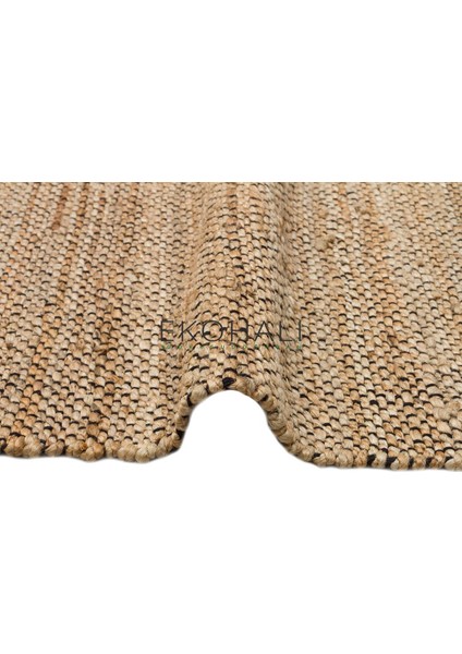 Echo Koleksiyonu Jüt ile Üretilen El Dokuma Sisal Kilim Natural ECH07