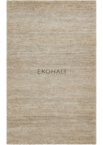 Fine Koleksiyonu Jüt ile Üretilen El Dokuma Sisal Kilim Dark Natural
