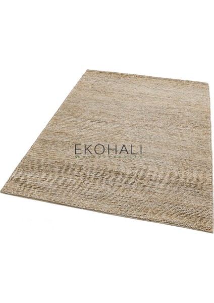 Fine Koleksiyonu Jüt ile Üretilen El Dokuma Sisal Kilim Dark Natural modelleri