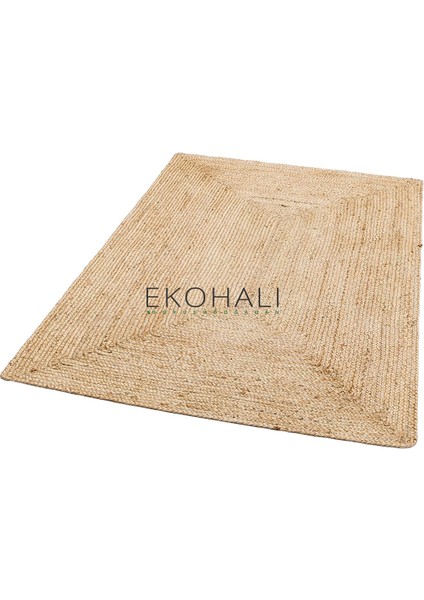 Echo Koleksiyonu Jüt ile Üretilen El Dokuma Sisal Kilim Natural ECH10