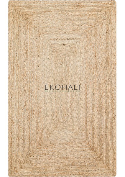 Echo Koleksiyonu Jüt ile Üretilen El Dokuma Sisal Kilim Natural ECH10