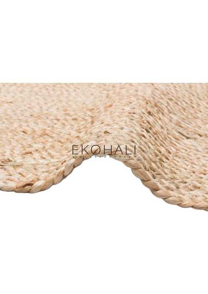 Echo Koleksiyonu Jüt ile Üretilen El Dokuma Sisal Kilim Natural ECH10