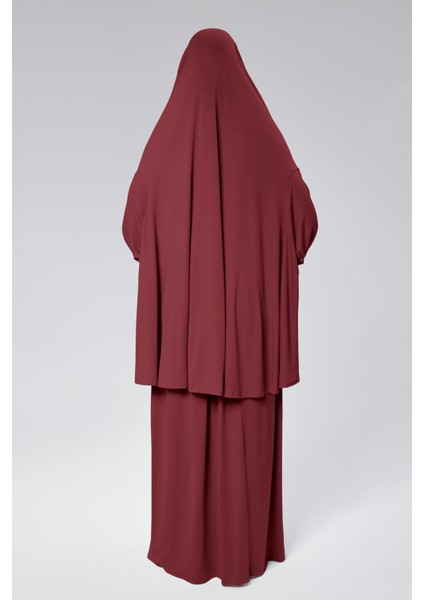 Kadın Iki Parça Namaz Elbisesi Başörtülü Organik Pamuklu Lastikli Kolu Kaymaz Etek Penye Tesettür fiyatları