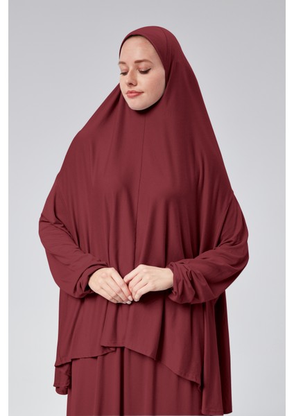 Kadın Iki Parça Namaz Elbisesi Başörtülü Organik Pamuklu Lastikli Kolu Kaymaz Etek Penye Tesettür modelleri
