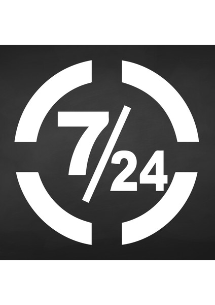 7/24 Sticker Oto Sticker 7/24 Oto Sticker Araba Sticker