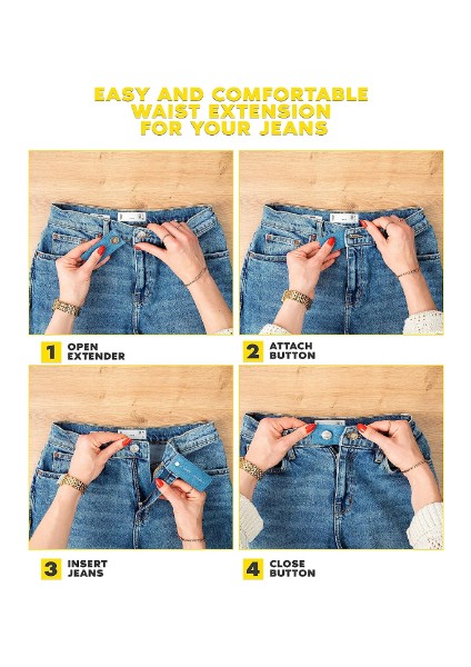 4 Büyük 8 Küçük Kot Pantolon Düğmesi