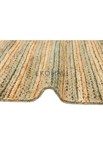 Netra Koleksiyonu Jüt ile Üretilen El Dokuma Sisal Kilim S-1103 Grey Multy Xw